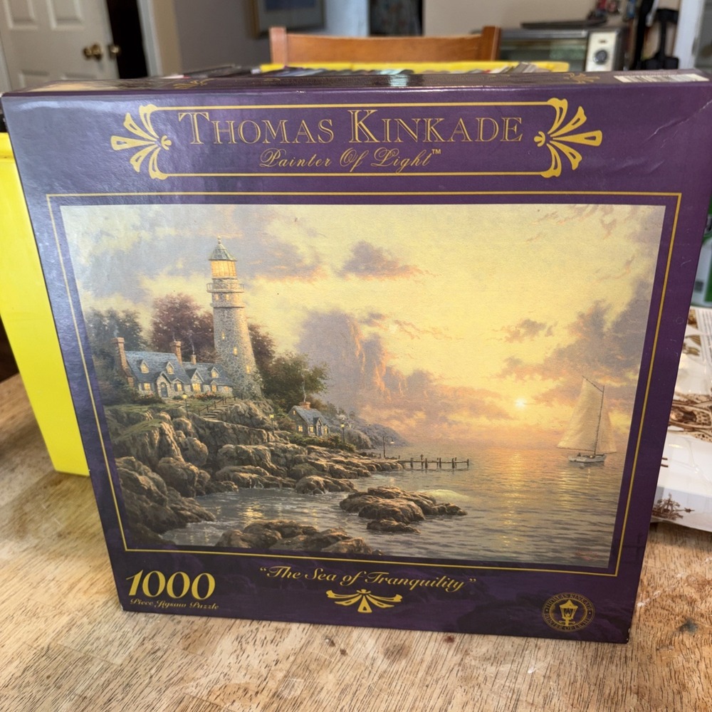 Thomas Kinkade "The Sea of Tranquility" 1000 Pc Jigsaw Puzzle Sealed 1999